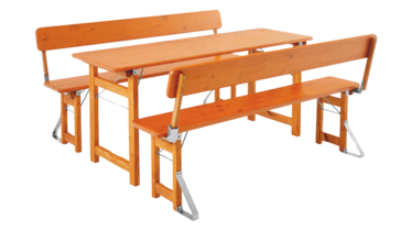 Design set Rustica with backrest The picture shows a Rustica design set with backrests.