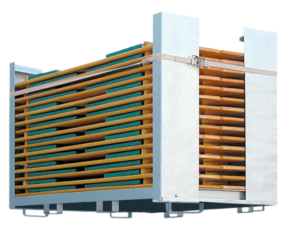 Transportgestell mit 15 Bierzeltgarnituren inklusive.