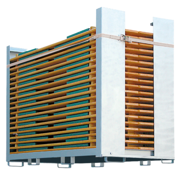 Transportgestell inklusive 20er Set Bierzeltgarnituren.