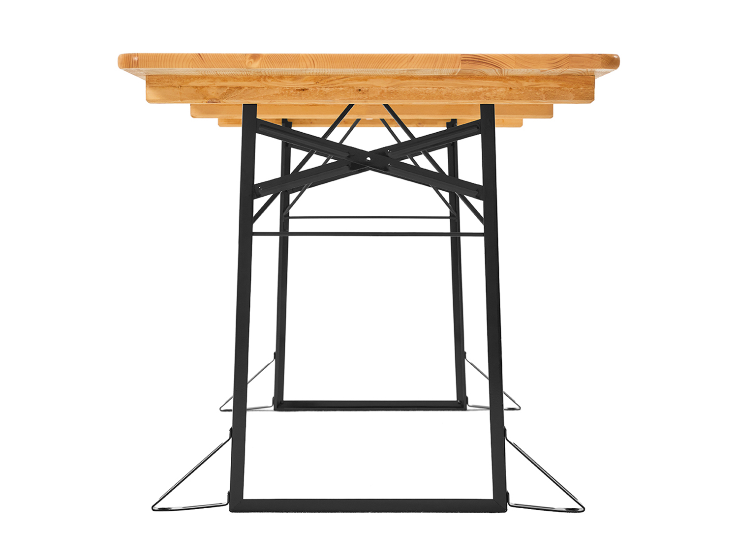 Set da birreria classico con schienale | 220x80 cm | naturale