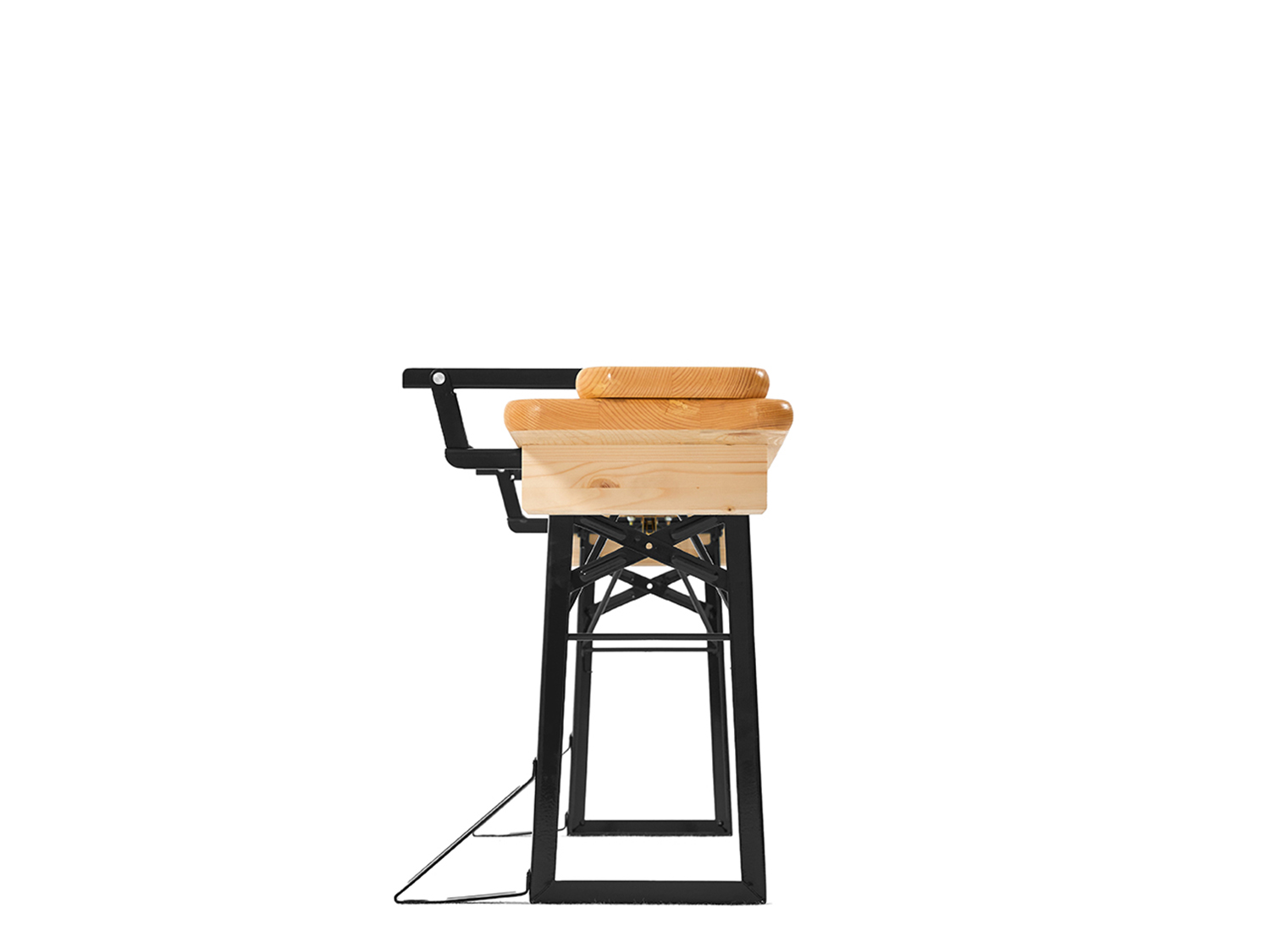 Set da birreria classico con schienale | 220x80 cm | naturale