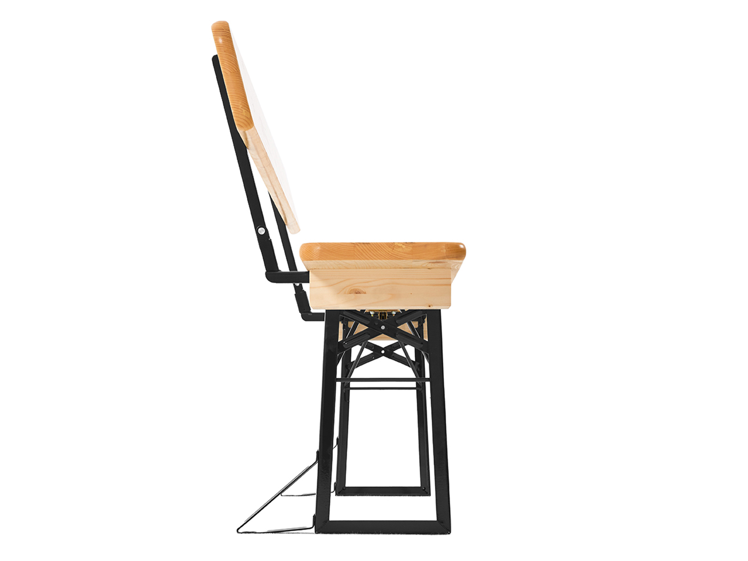 Set da birreria classico con schienale | 220x80 cm | naturale