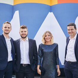 Foto Familie Zingerle Auf dem Foto sieht man Stefan. Thomas, Sonja und Georg Zingerle.
