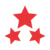 Quality icon Three red stars as an icon for quality.