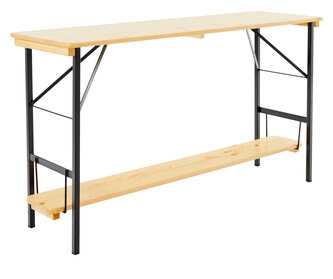 Stehtisch "200x60" mit Fußbrett Der Stehtisch "200x60" mit Fußbrett