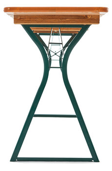 Frontales Detailfoto eines Comfort Biertisches mit Beinfreiheit