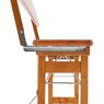 The front view of the Rustica beer bench with backrest.