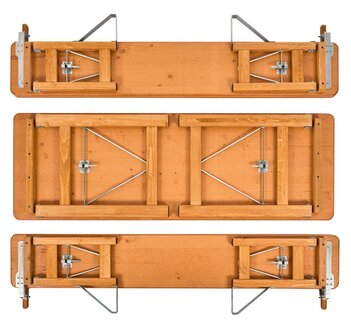 The top view of the design set Rustica with backrest folded.